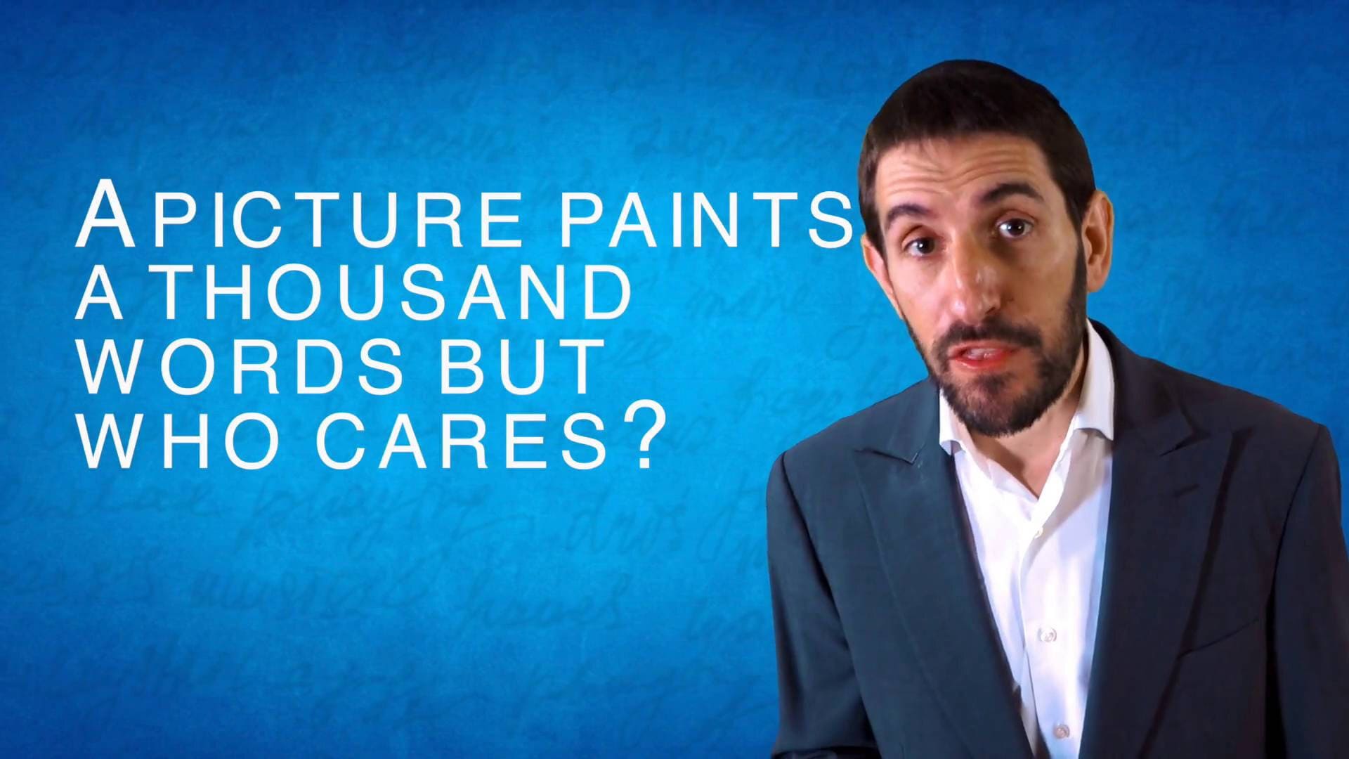 A picture paints a thousand words but who cares? Sticky Marketing Club